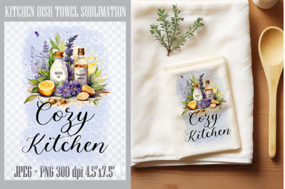 Cozy kitchen | Kitchen Dish Towel Sublimation