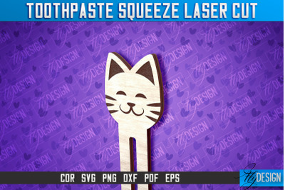 Cat Toothpaste Squeezer Laser Cut | Laser Cut SVG Design