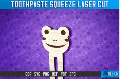 Frog Toothpaste Squeezer Laser Cut | Laser Cut SVG Design