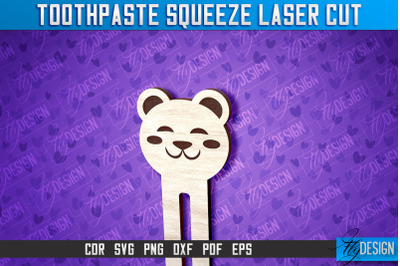 Bear Toothpaste Squeezer Laser Cut | Laser Cut SVG Design