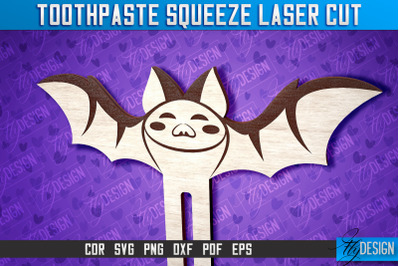 Bat Toothpaste Squeezer Laser Cut | Laser Cut SVG Design