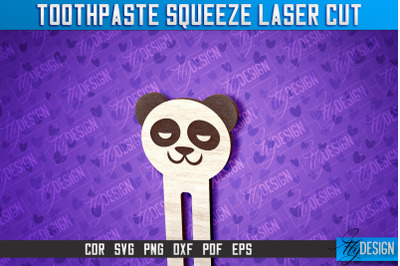 Panda Toothpaste Squeezer Laser Cut | Laser Cut SVG Design