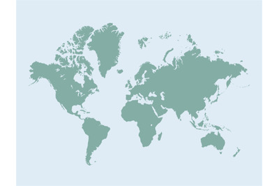 Stencil world map without borders. Minimal global atlas&2C; geography of