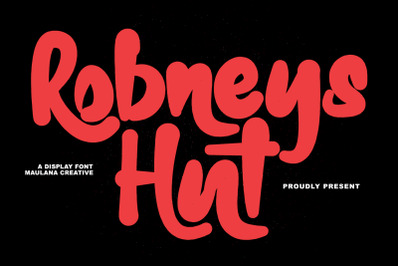 Robneys Hut Modern Display Font