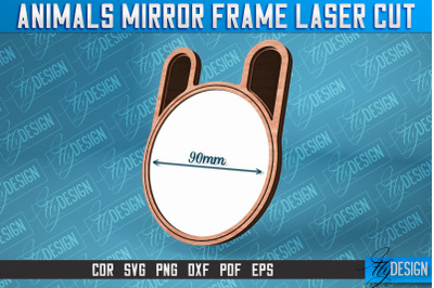 Hare Mirror Frame Laser Cut SVG | Home Design Laser Cut SVG Design