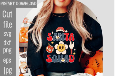 Santa Squad SVG cut file&2C;Christmas Retro Designs Christmas Sublimation