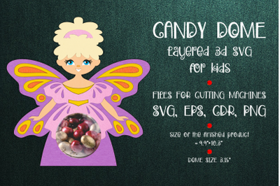 Fairy Candy Dome | Paper Craft Template | Sucker Holder SVG | Treat bo