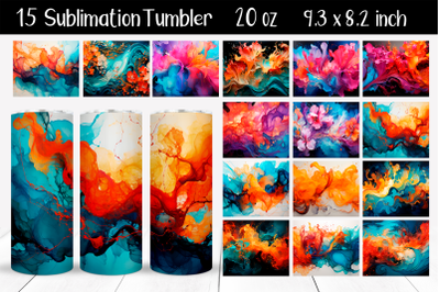 Fantastic explosion of colors Sublimation Tumbler Wrap 20 oz