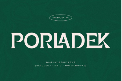 Porladek Typeface