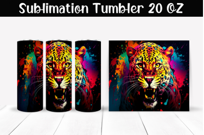 Leopard Sublimation Tumbler Wrap 20 oz