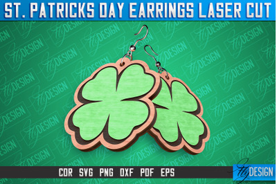 St. Patricks Day Laser Earrings | Accessories Laser Cut SVG Design