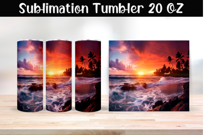 Ocean Sublimation Tumbler Wrap 20 oz