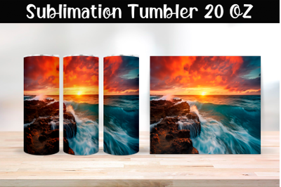 Ocean Sublimation Tumbler Wrap 20 oz