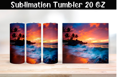 Ocean Sublimation Tumbler Wrap 20 oz