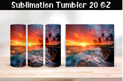 Ocean Sublimation Tumbler Wrap 20 oz