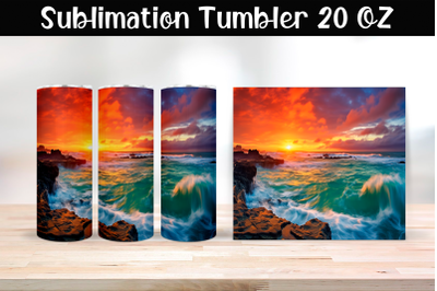 Ocean Sublimation Tumbler Wrap 20 oz