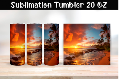 Ocean Sublimation Tumbler Wrap 20 oz