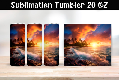 Ocean Sublimation Tumbler Wrap 20 oz