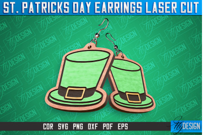 St. Patricks Day Laser Earrings | Accessories Laser Cut SVG Design