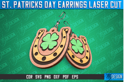 St. Patricks Day Laser Earrings | Accessories Laser Cut SVG Design