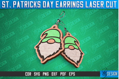 St. Patricks Day Laser Earrings | Accessories Laser Cut SVG Design