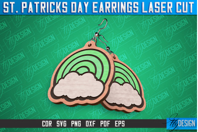 St. Patricks Day Laser Earrings | Accessories Laser Cut SVG Design