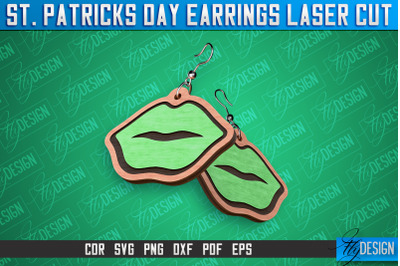 St. Patricks Day Laser Earrings | Accessories Laser Cut SVG Design