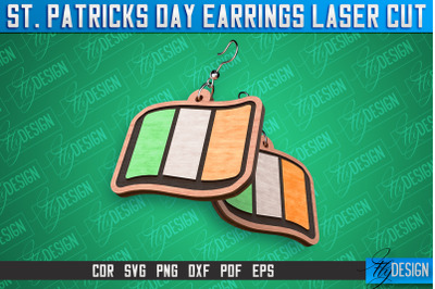 St. Patricks Day Laser Earrings | Accessories Laser Cut SVG Design