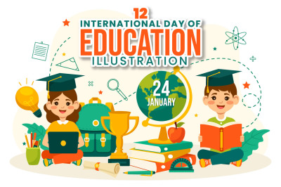 12 International Education Day Illustration