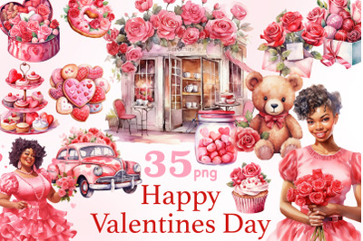 Valentines Day Clip Art PNG | Candy Box Graphics