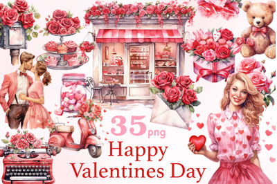 Happy Valentines Day Clipart | I Love You Graphics PNG