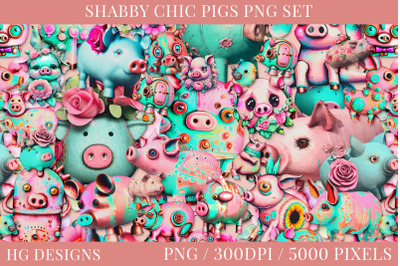 Shabby Chic Pigs Png Collection