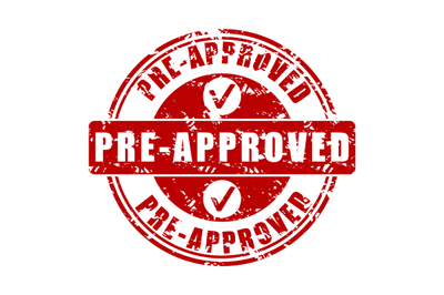Pre-approved rubber stamp for loan documents and agreement