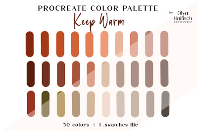 Terracotta Procreate Color Palette. Boho Color Swatches