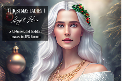 Christmas Ladies 1 - AI Art Collection - Light Hair