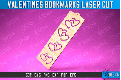 Valentines Bookmarks Laser Cut | Bookmark SVG | Book Lover