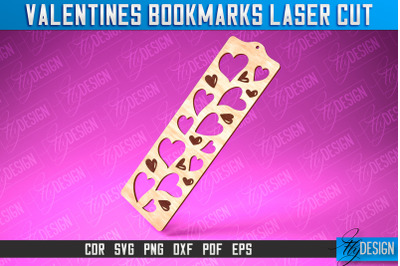 Valentines Bookmarks Laser Cut | Bookmark SVG | Book Lover