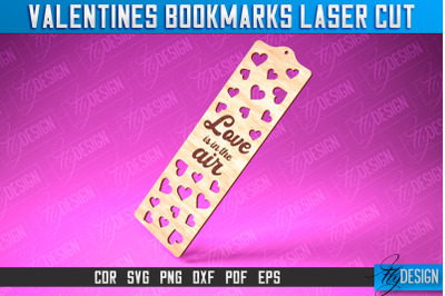 Valentines Bookmarks Laser Cut | Bookmark SVG | Book Lover