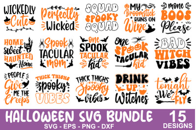 Halloween SVG Bundle, Halloween Quotes, Halloween Cut File