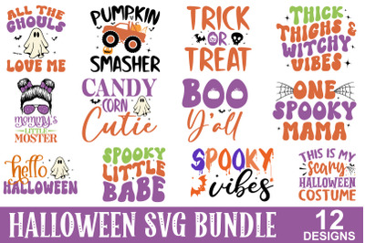 Halloween SVG Bundle, Halloween Quotes, Halloween Cut Files