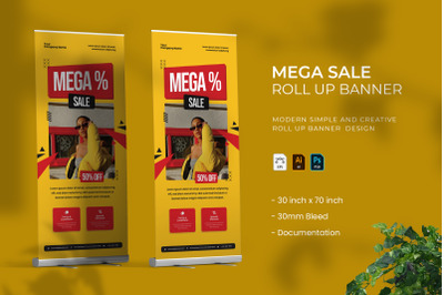 Mega Sale - Roll Up Banner