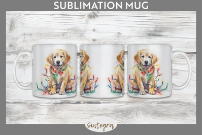 Christmas Golden Retriever Dog Mug Wrap Sublimation