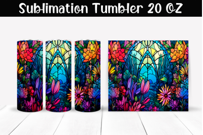 Stained glass Sublimation Tumbler Wrap 20 oz