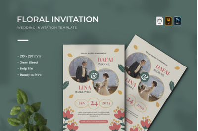 Floral - Wedding Invitation