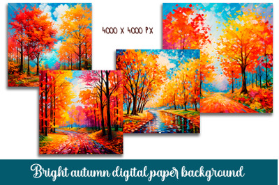Bright autumn digital paper background