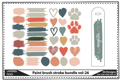 Paint brush stroke bundle vol-26