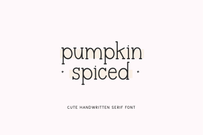 Pumpkin Spiced - Serif Typewriter Font