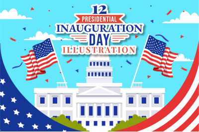 12 USA Presidential Inauguration Day Illustration