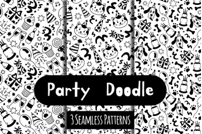 Party Doodle Seamless Patterns