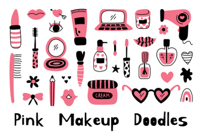 Pink Makeup Doodles